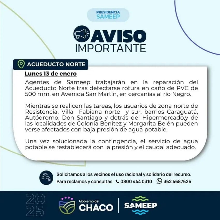 Aviso Sameep enero 2025