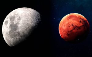 Marte y la Luna protagonizan un fenómeno astronómico único esta noche