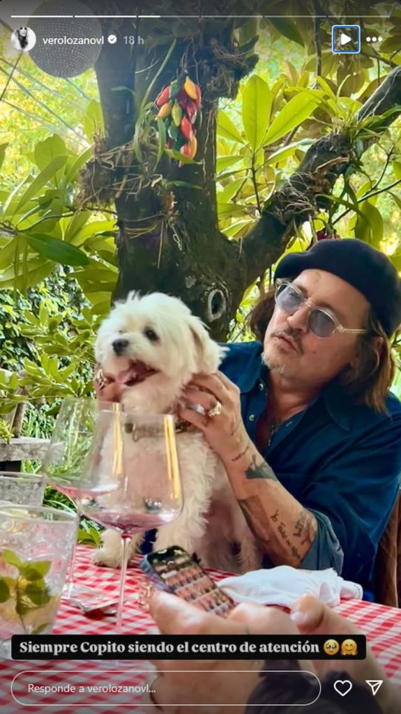 Johnny Depp y Coopito, el Pero de Vero Lozano