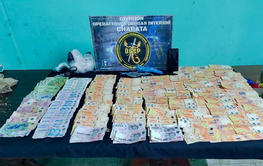 Golpe al narco en Chaco: incautan cocaína, marihuana y dinero