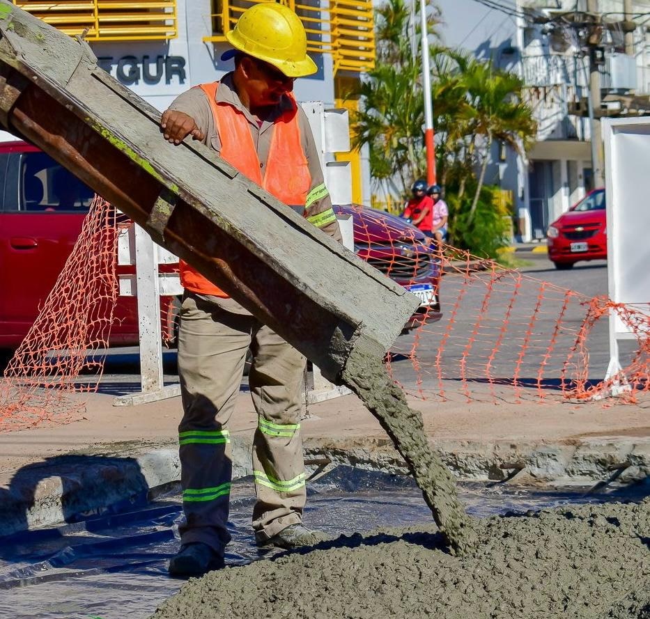 Obras de repavimentación Av. 25 de Mayo, Resistencia