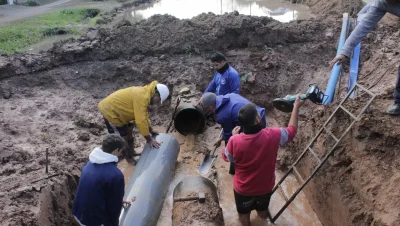 Sameep finalizó la reparación en avenida Las Piedras y recupera el servicio